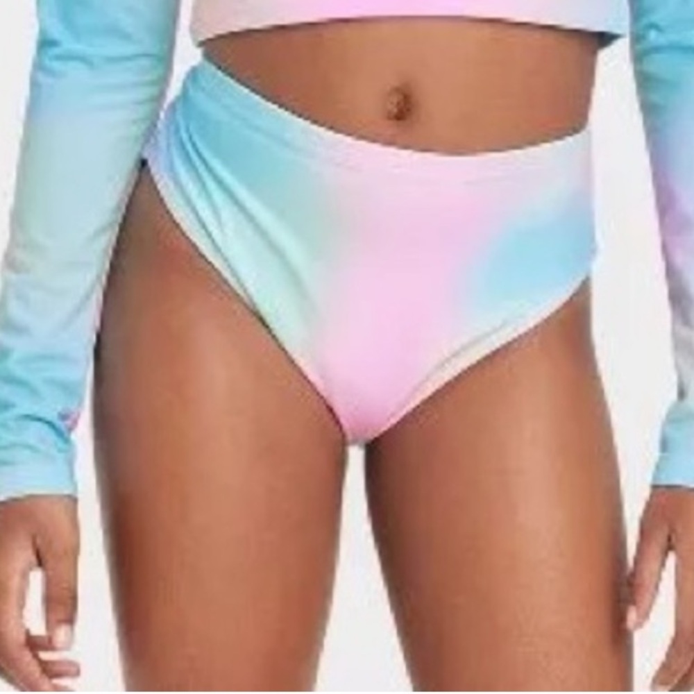 Afro Unicorn Girls’ Ombre Bikini Swimsuit Bottom - XS